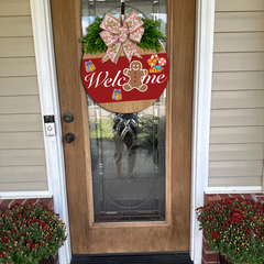 Festive Gingerbread Welcome Sign - Custom Flower Crown & Icon Design