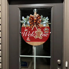 Festive Gingerbread Welcome Sign - Custom Flower Crown & Icon Design