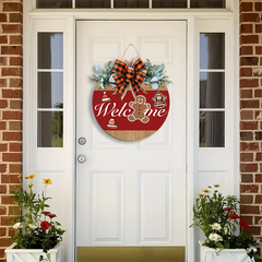 Festive Gingerbread Welcome Sign - Custom Flower Crown & Icon Design