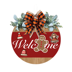 Festive Gingerbread Welcome Sign - Custom Flower Crown & Icon Design