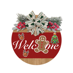 Festive Gingerbread Welcome Sign - Custom Flower Crown & Icon Design